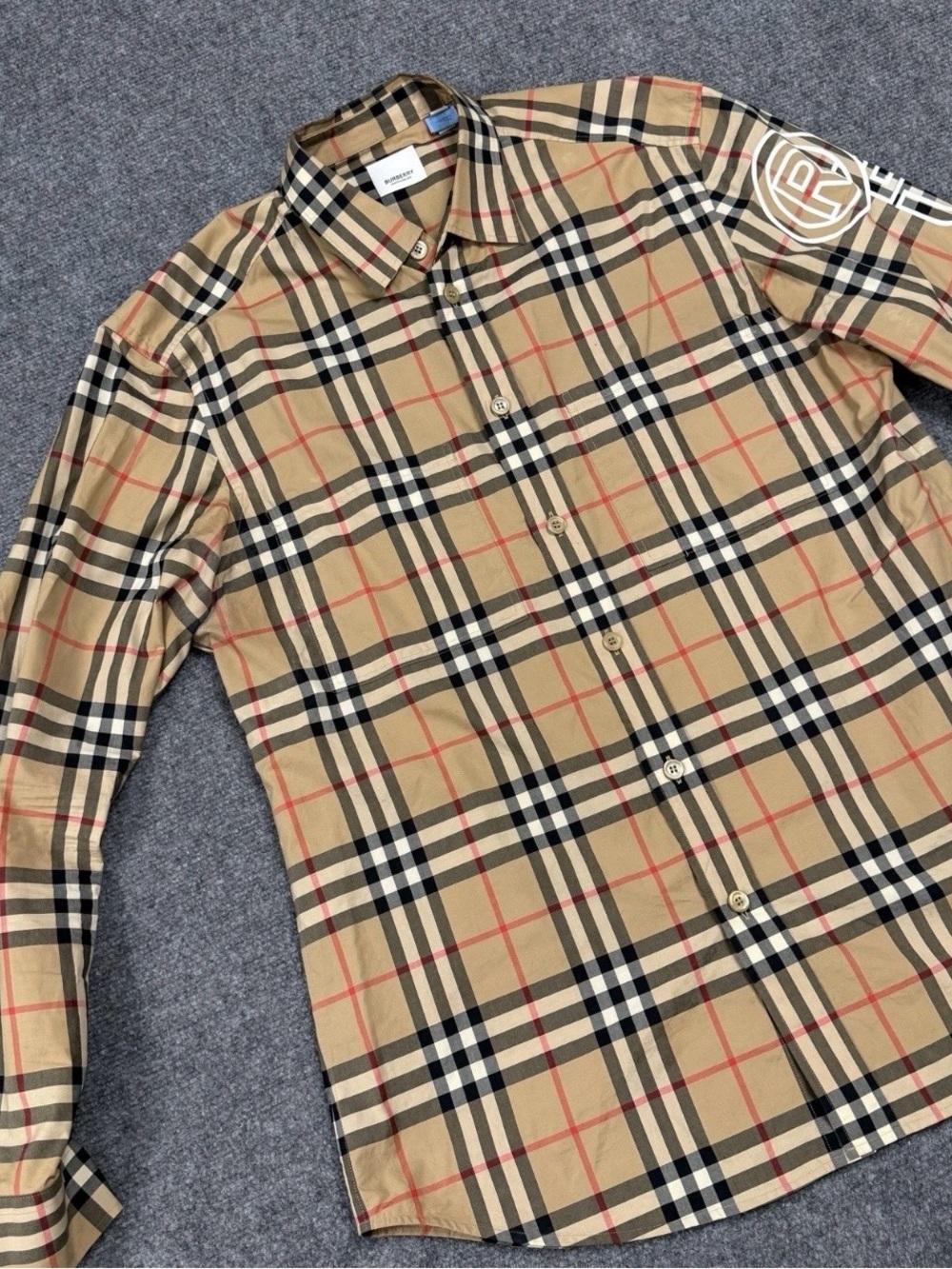 BURBERRY Buttoned Up Collared Shirt Check Large L
